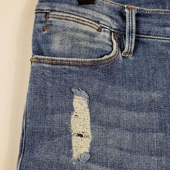 Frame Le High Raw Hem Ankle Skinny Jeans In Victoria Park - Size 25 - Picture 3 of 12